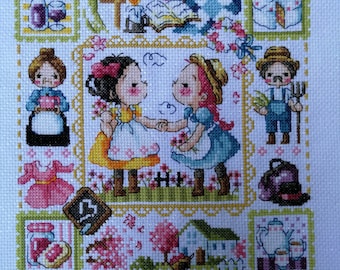 Cross Stitch : Frame of Farmer Girl