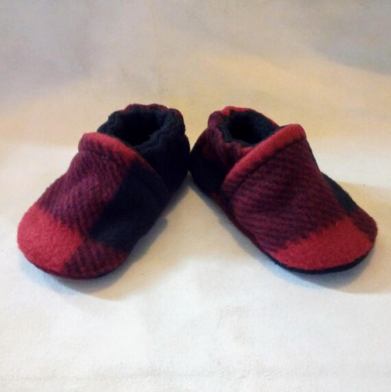 Buffalo Plaid: Soft Sole Baby Shoes 3-6M Buffalo Plaid: Soft Sole Baby Shoes 3-6M