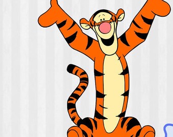 Tigger SVG, Tigger Clip Art, Tigger SVG files for Silhouette Cameo or Cricut, vector, clipart, svg files, winnie the pooh, tigger svg, print
