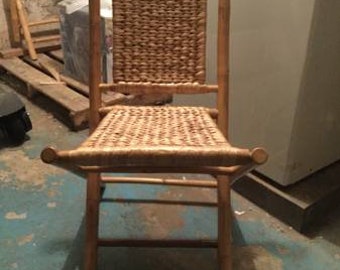 Bamboo Folding Chairs x2 - PICK UP ONLY - nyc