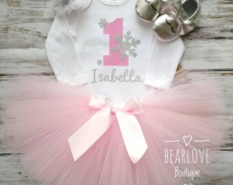 Winter ONEderland Outfit | Onederland 1st Birthday | Winter Wonderland First Birthday Bodysuit | Snowflake Cake Smash Outfit | Photo Prop