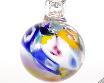 110274 Medium Hand Blown Hanging Art Glass Ball Decorative Ornament