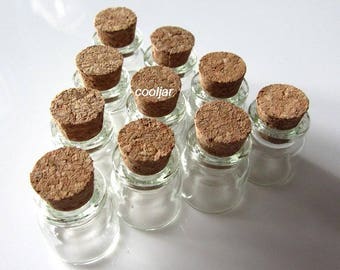 10 Pcs 22x25mm 4ml Wish Bottles Tiny Clear Cork Glass Bottles Vials/christmas bottle/spice jar/wedding bottle/decor bottle/herb bottles