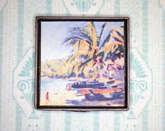 Miniature 1:12 Dollhouse Painting - Edwin Ambrose Webster - Harbor, Montego Bay