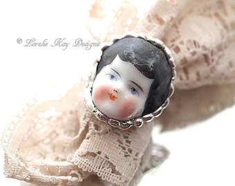 Doll Face Ring Doll Head Ring Gold Plated Lorelie Kay Designs Doll Jewelry
