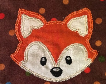 Finished quilt square, Fox quilt square, handmade, finished quilt block, appliqued quilt square, applique, quilt block, fox, applique
