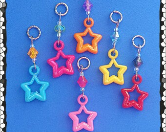 Hearing Aid Charms: Super Stars with Glass Accent Beads!