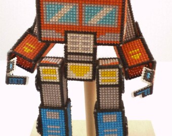 3D Transforming Robot Cross Stitch Pattern