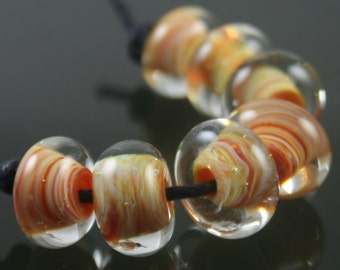 Handmade Lampwork Boro Beads Set of 7 Boro Borosilicate Glass StoneyMarie