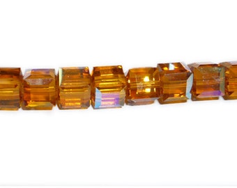 Topaz AB 5601 Swarovski Elements Crystal Cube Bead (4mm, 6mm, 8mm, 10mm)