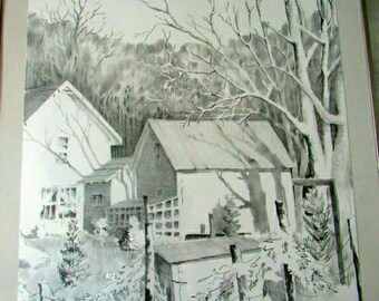 Vintage Litho by North Carolina Artist Jo Shipley Limited Edition Shadows 2752