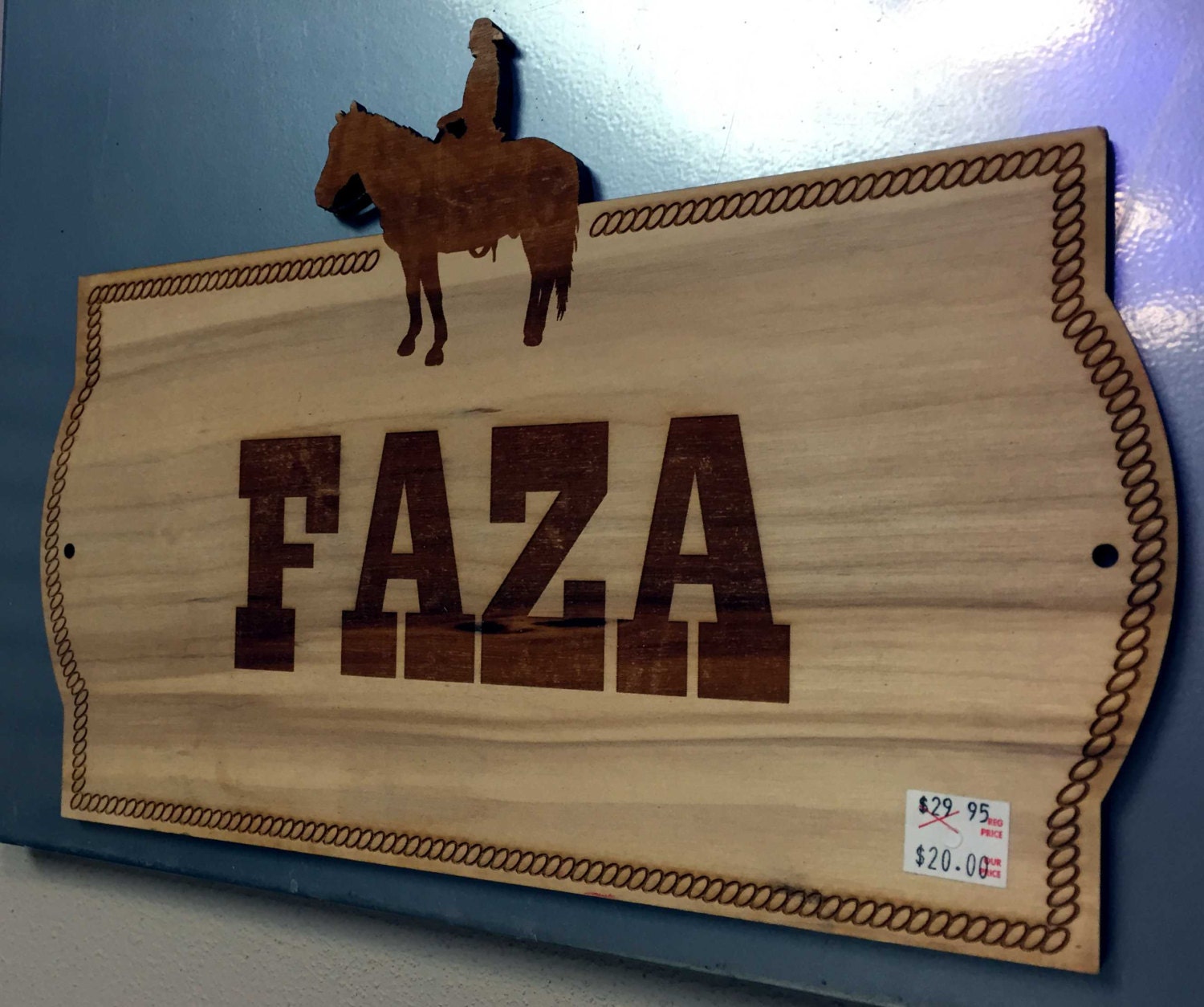 Custom Large Horse Name Plate Stall Barn Personalized Wood