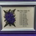What Cancer Cannot Do Mat with Real Pressed Flowers,(Larkspur +) in a 5 x 7 Rectangular Silver Frame