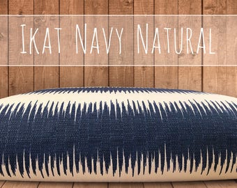 Textured DURABLE (but soft) Ikat Jiri Birch, 2 Colors, Tough Pet Bed Cover, SM to XL Designer Covers for Dog Beds, Personalization Extra