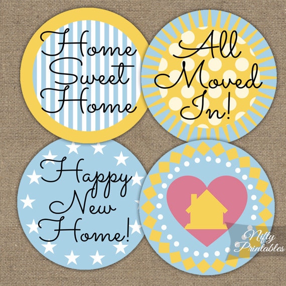 Housewarming Cupcake Toppers Printable House Warming Party Housewarming Cupcake Toppers Printable House Warming Party
