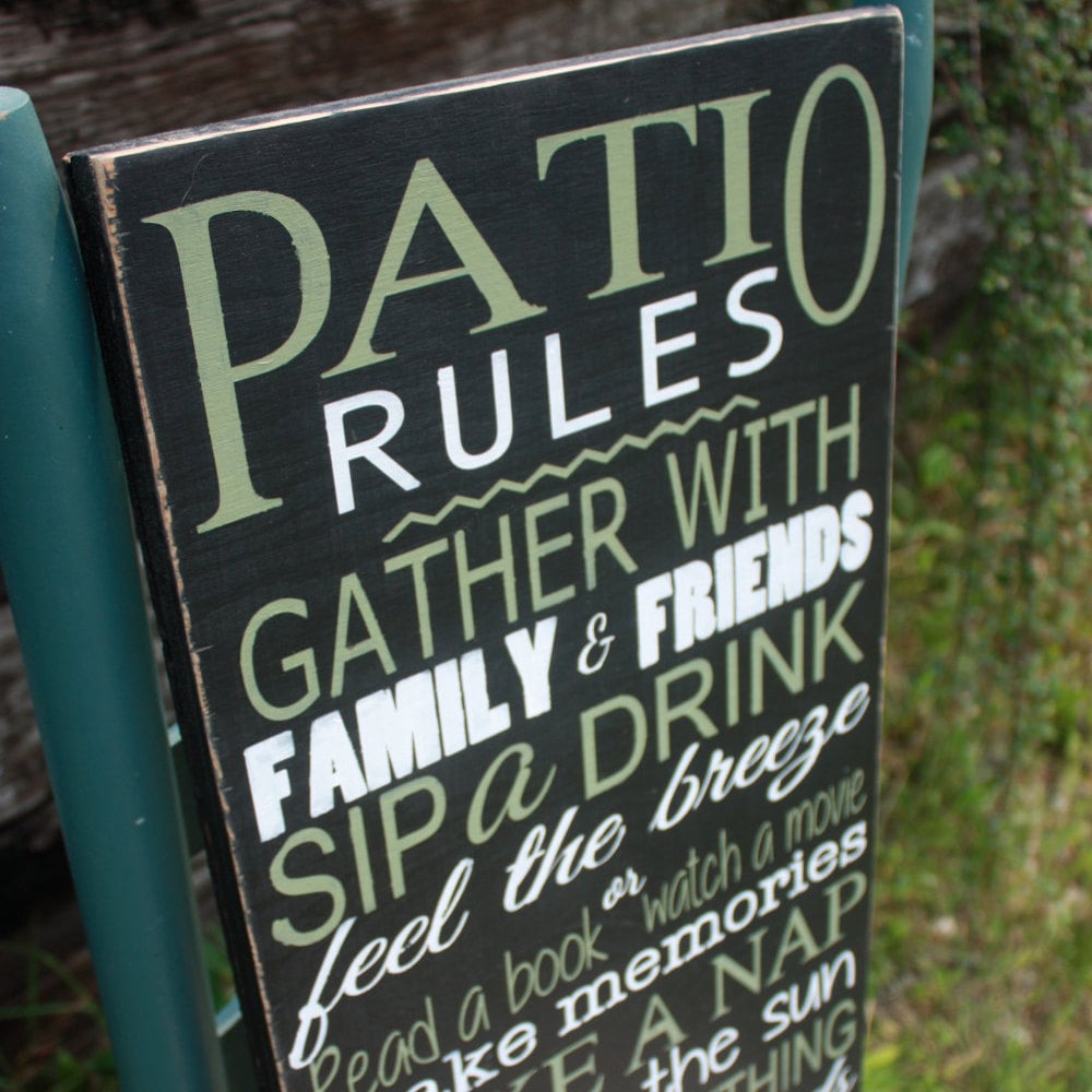 Patio Sign Customizable Patio Decor Porch Sign Deck Sign