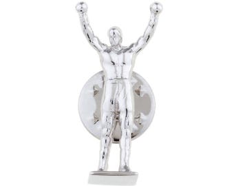 Rocky Balboa Statue Lapel Pin