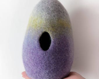 Ultra Violet Easter Egg Toy Decor/ Felt Hollow Egg/ Pregnancy Announcement Egg/ Baby Shower/ Invitation/ Easter spring Unique/ Grandparent