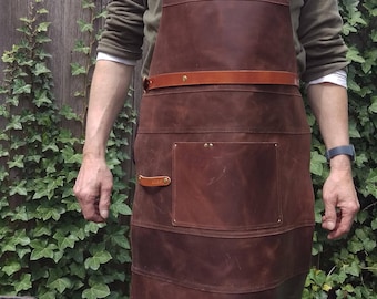 Professional Lederen Schort BBQ - Keuken_Professional Leather Apron BBQ - Kitchen_Papa's+Mama's