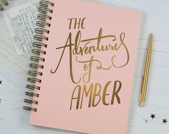 Personalized Journal, Adventures Journal, Custom Notebook, Personalised Travel Notebook, Personalized Notebook, Personalised Journal