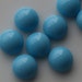 10 pcs 8 mm Turquoise Chzech Glass Round Cabochons GTUR8 80CB