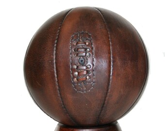 Baloncesto vintage, vintage hechos a mano estilo Mini Baloncesto de cuero / regalo para hombres / baloncesto de cuero vendimia Baloncesto / Baloncesto /