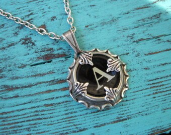 Typewriter Key Jewelry - Typewriter Charm - Letter A