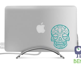 Sugar Skull Tattoo Decal Classic Cool Artistic Style for MacBook, Laptop, Car, or Anything - Many Colors Available