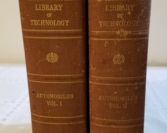 1921 International Library of Technology Automobiles Volumes I & II