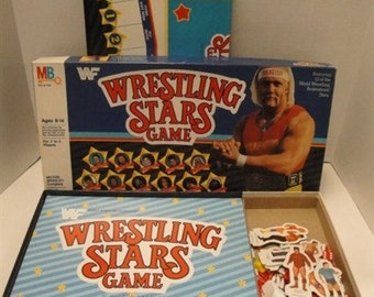 Vintage 80s WWF Wrestling Stars Milton Bradley board game, Hulkster Hulk Hogan