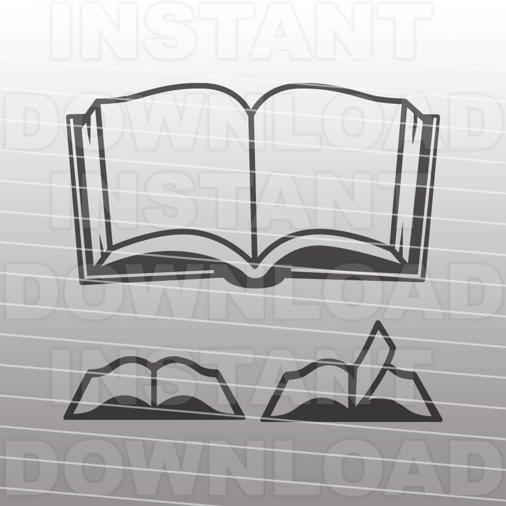 Download Open Books SVG FileLibrary Books SVGReading SVG Commercial