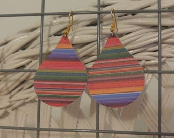 Serape dangle earrings (horizontal stripes)