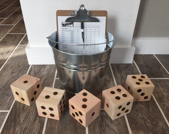 Yardzee, Yard Yahtzee Outdoor Game //Father's Day Gift // Wedding Gift // Shower Present // Graduation Gift // Dice Game // Beach Game