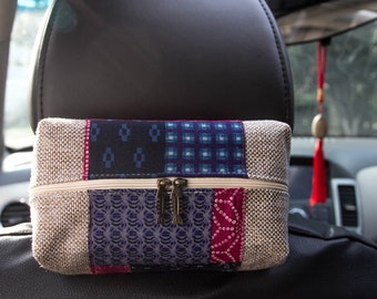Car Tissue Holder, Car Tissue Box, Car Tissue Case, Hanging Tissue Box,Fabric Tissue Cover