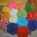 E185 Yarn Pom Poms Three sizes Available Purchase Individuals or Sets of 3 Handmade Pom Poms