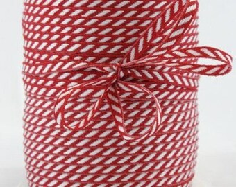 CLEARANCE Solid/Diagonal Striped Ribbon - Red and White - 3 yd bundle
