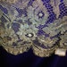 Salesman's sample Metallic dark gold lace 1920s authentic antique rose pattern