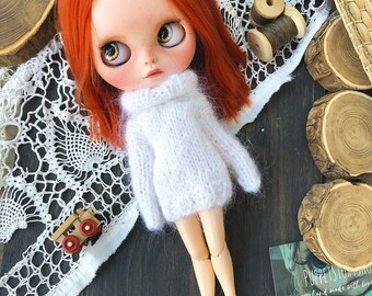 Sweater for Blythe. Jacket for Blythe. Knitted sweater for Blythe.