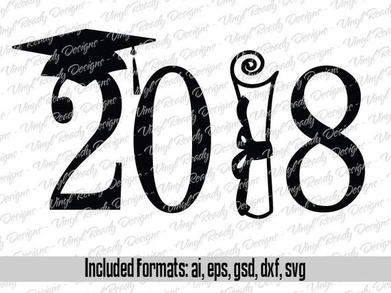 Download Graduation Class of 2018 Vector Art Svg Eps Ai Gsd Dxf