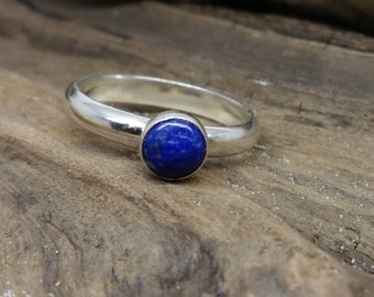 Lapis Lazuli Ring, lapis lazuli jewellery, blue ring, blue gemstone, sterling silver, silver ring, gemstone ring, stacking ring