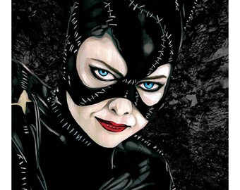 Queen of Diamonds Catwoman Fan Art Print