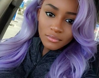 Beautiful pastel color lace front wigs