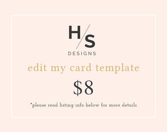 Edit My Card Template for Me