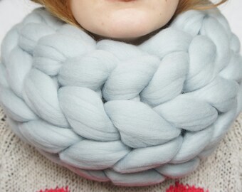 Clothing gift Merino Wool Scarf - Knit Wool Scarf - Super Chunky Scarf - Winter Scarf - Hand Knit Scarf - Womens Winter Scarf Crochet scarf