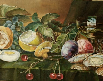 still life . Oil on canvas.20-40cm