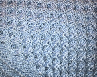 Hand knitted lace throw