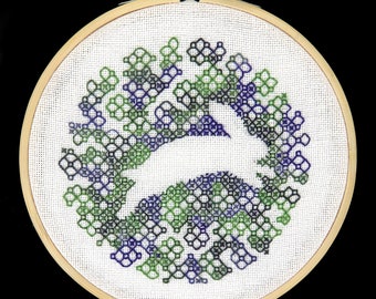 Rabbit Running Beginners Hand Embroidery Kit