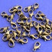 25, 50 or 100 pcs-Antiqued Brass Lobster Clasp, 12mm Lobster Clasp, Antique Bronze Clasp, Brass Clasp- AB-B01142