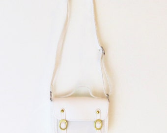 Doll Accessories Purse Faux-leather Bag - Fits American Girl - Cream Purse for 18 inch Dolls and more