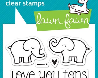 Lawn Fawn Clear Photopolymer Rubber Stamp set - Love You Tons